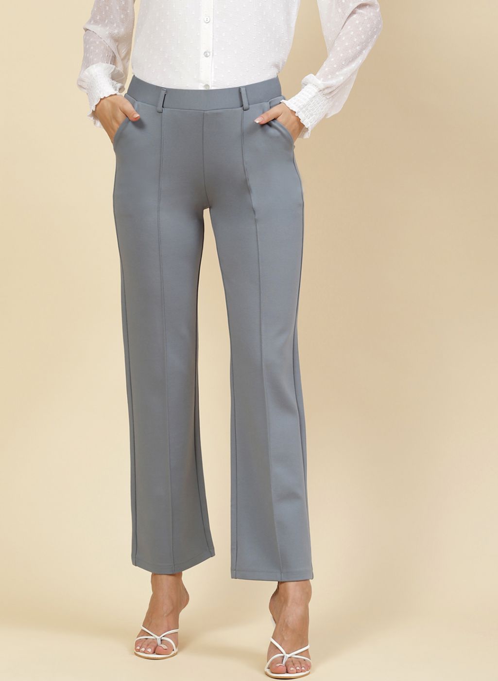 Women Blue Solid Jegging