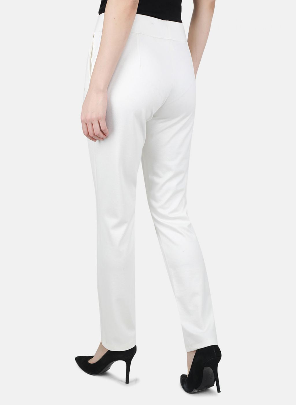 Women Cream Regular Fit Lower