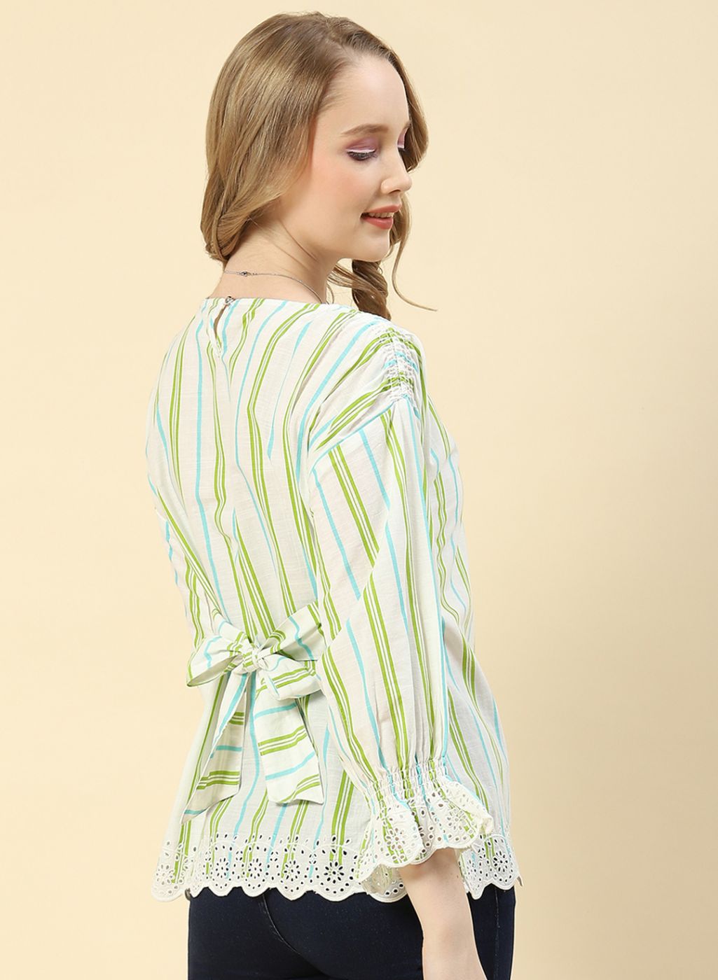 Women Green Printed Top