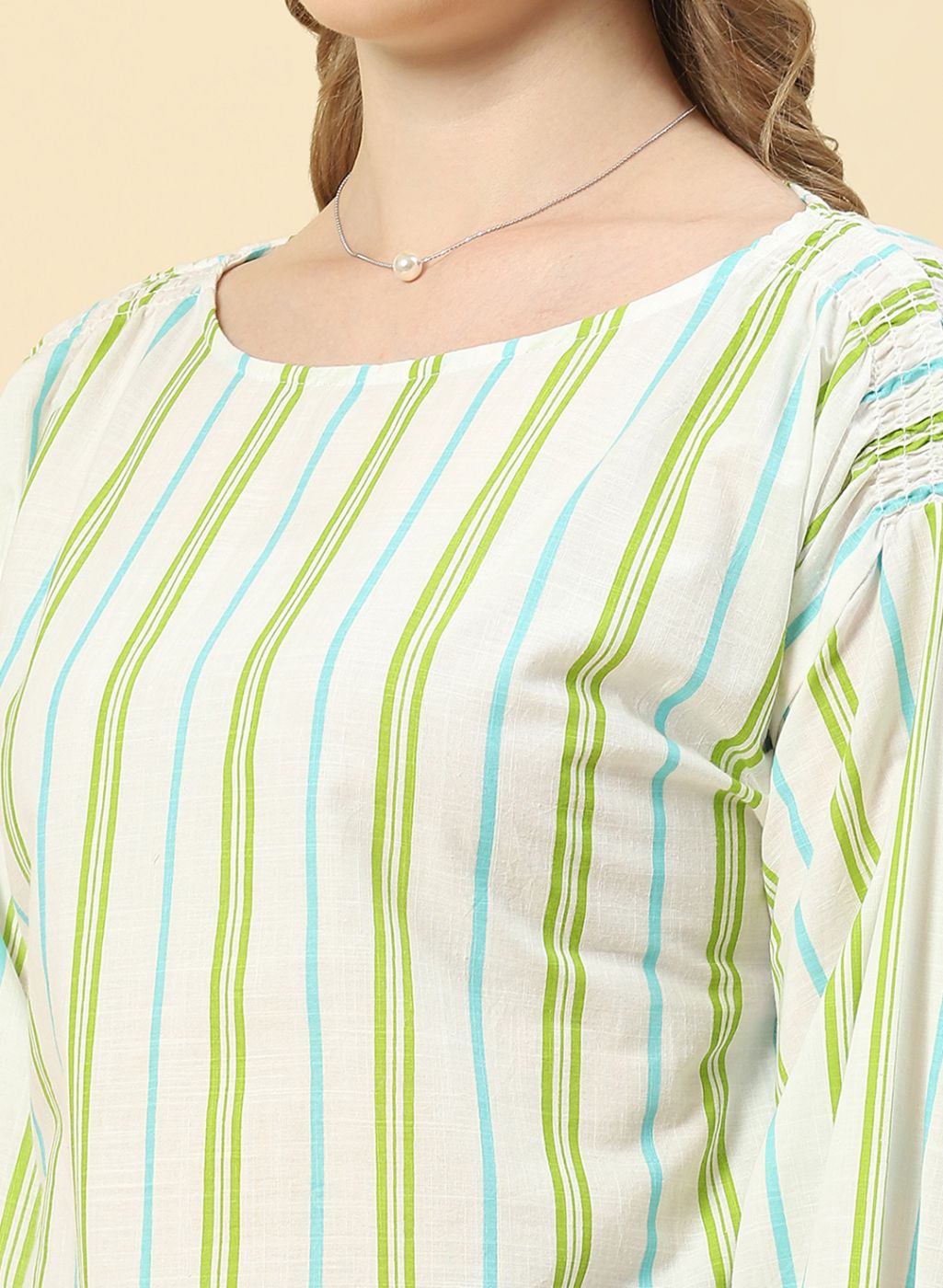 Women Green Printed Top