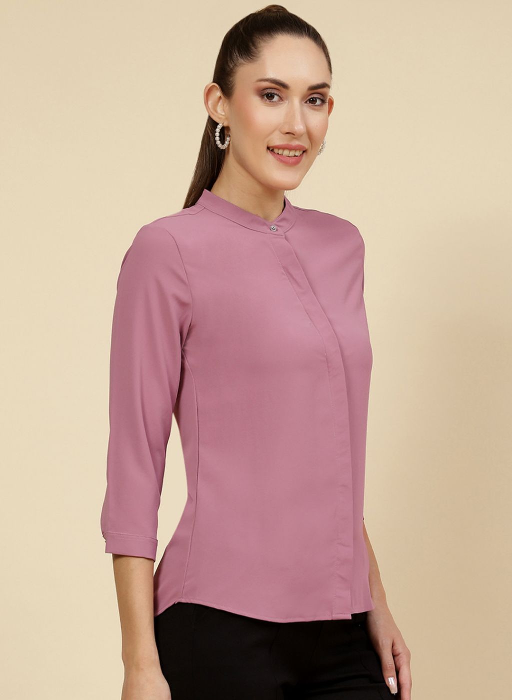 Women Pink Solid Top