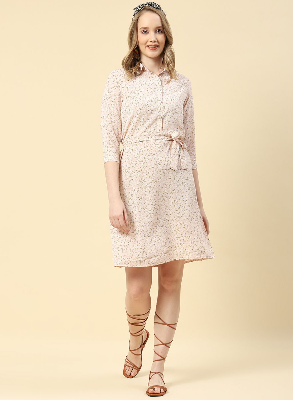 Women Peach Printed Tunic