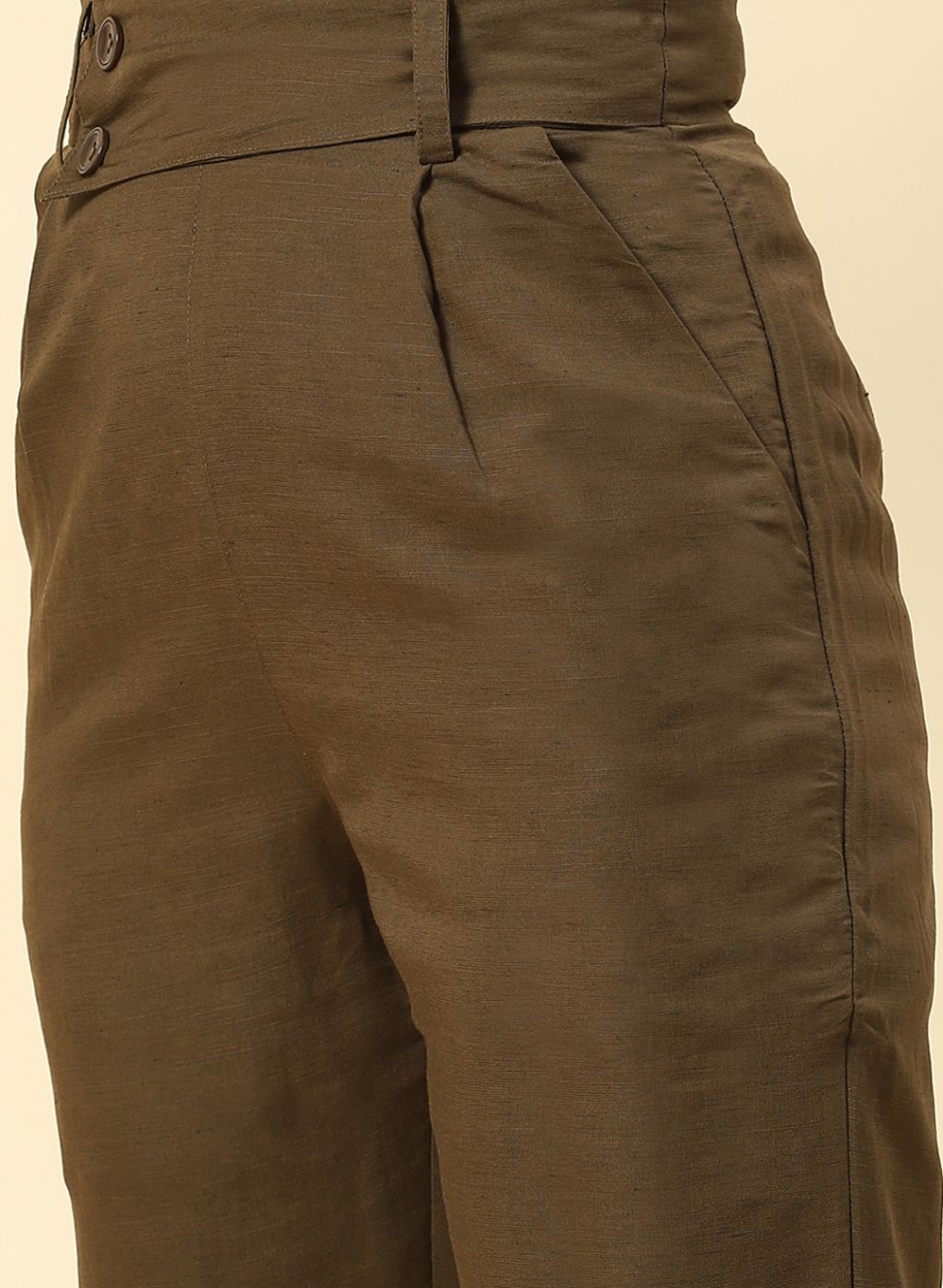 Women Olive Regular Fit Lower