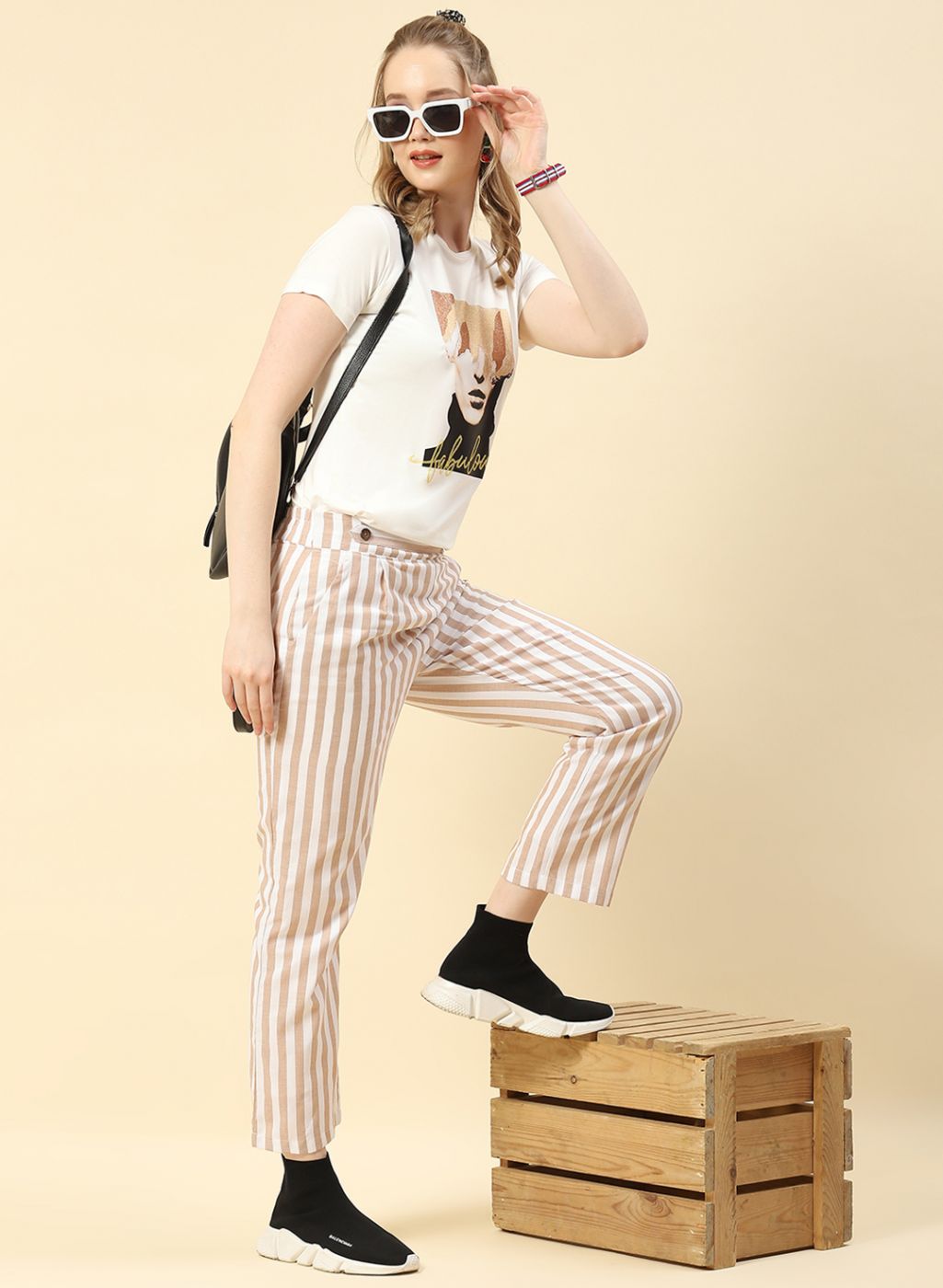 Women White Regular Fit Lower