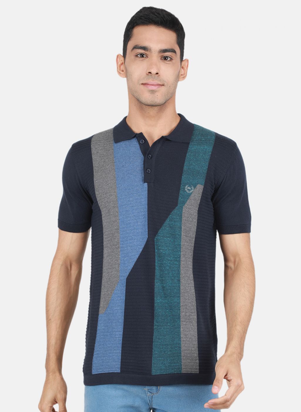 Men NAvy Blue Printed T-Shirt