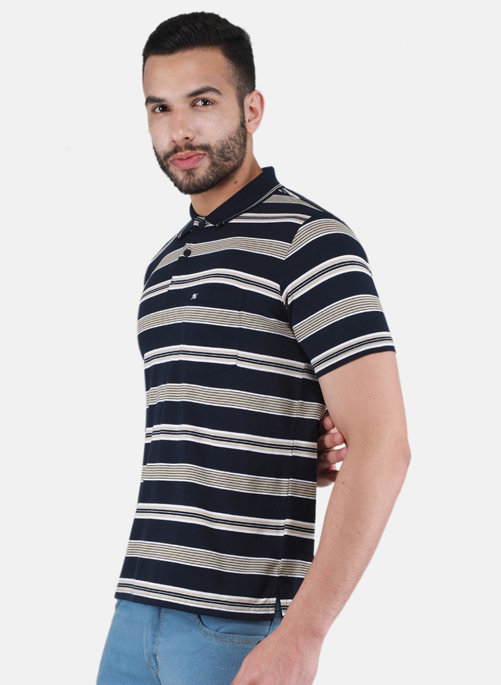 Men NAvy Blue Printed T-Shirt
