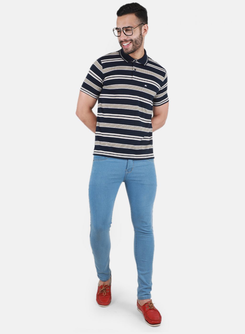 Men NAvy Blue Printed T-Shirt