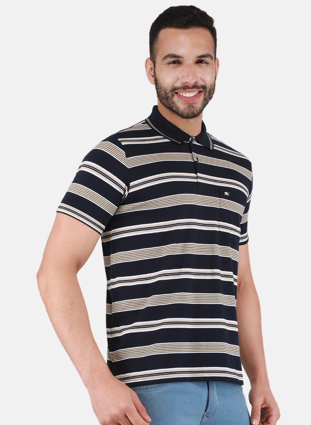 Men NAvy Blue Printed T-Shirt