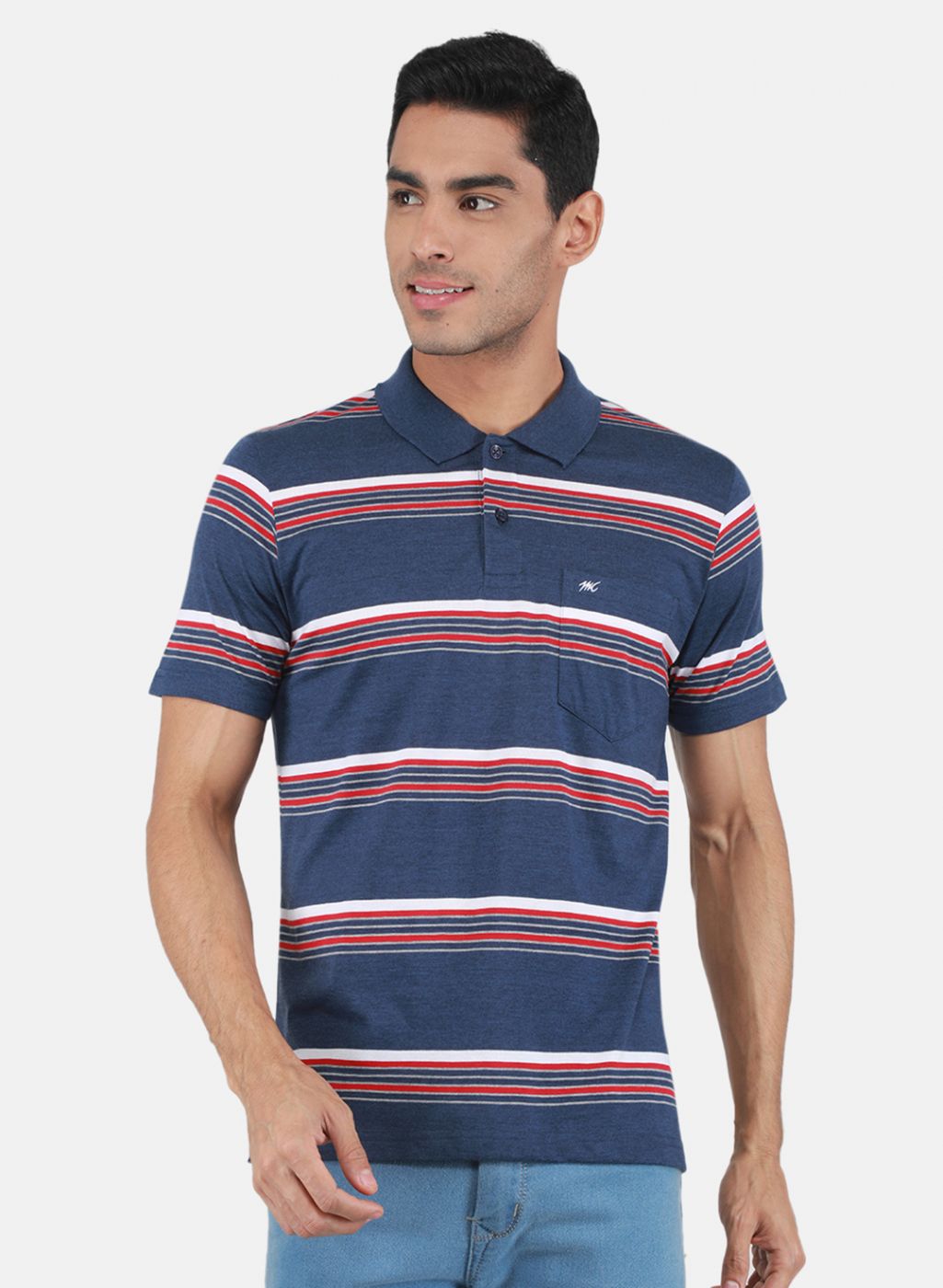 Men Blue Printed T-Shirt