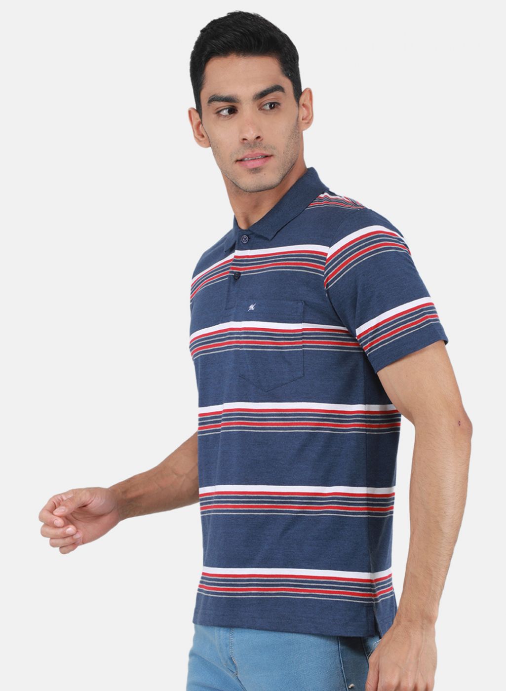 Men Blue Printed T-Shirt