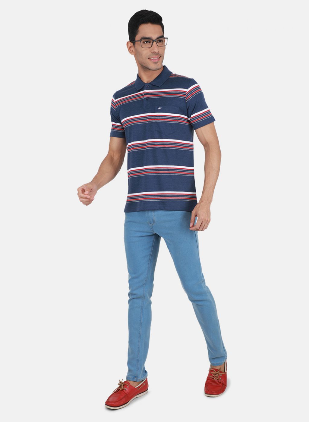 Men Blue Printed T-Shirt