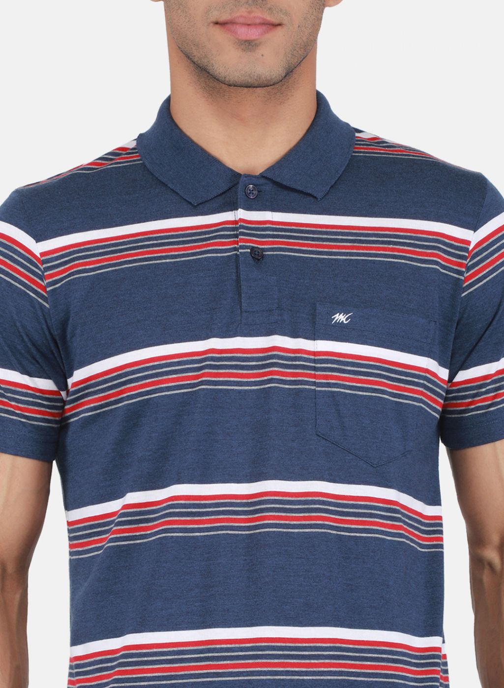 Men Blue Printed T-Shirt