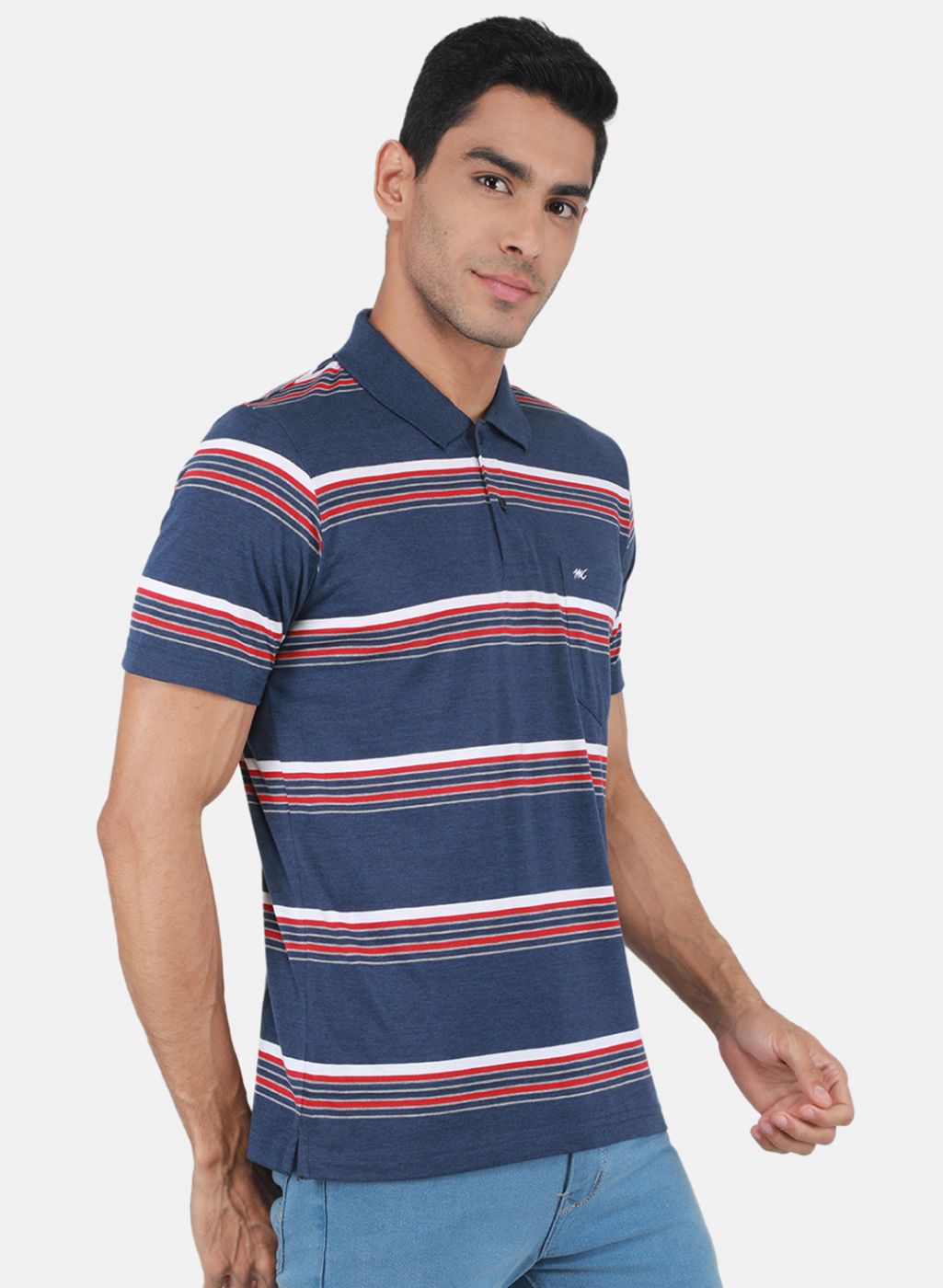 Men Blue Printed T-Shirt