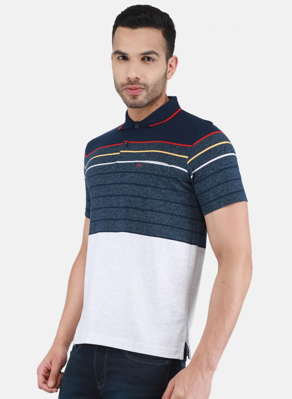 Men NAvy Blue Printed T-Shirt