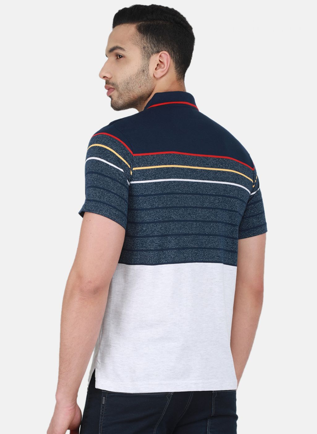 Men NAvy Blue Printed T-Shirt