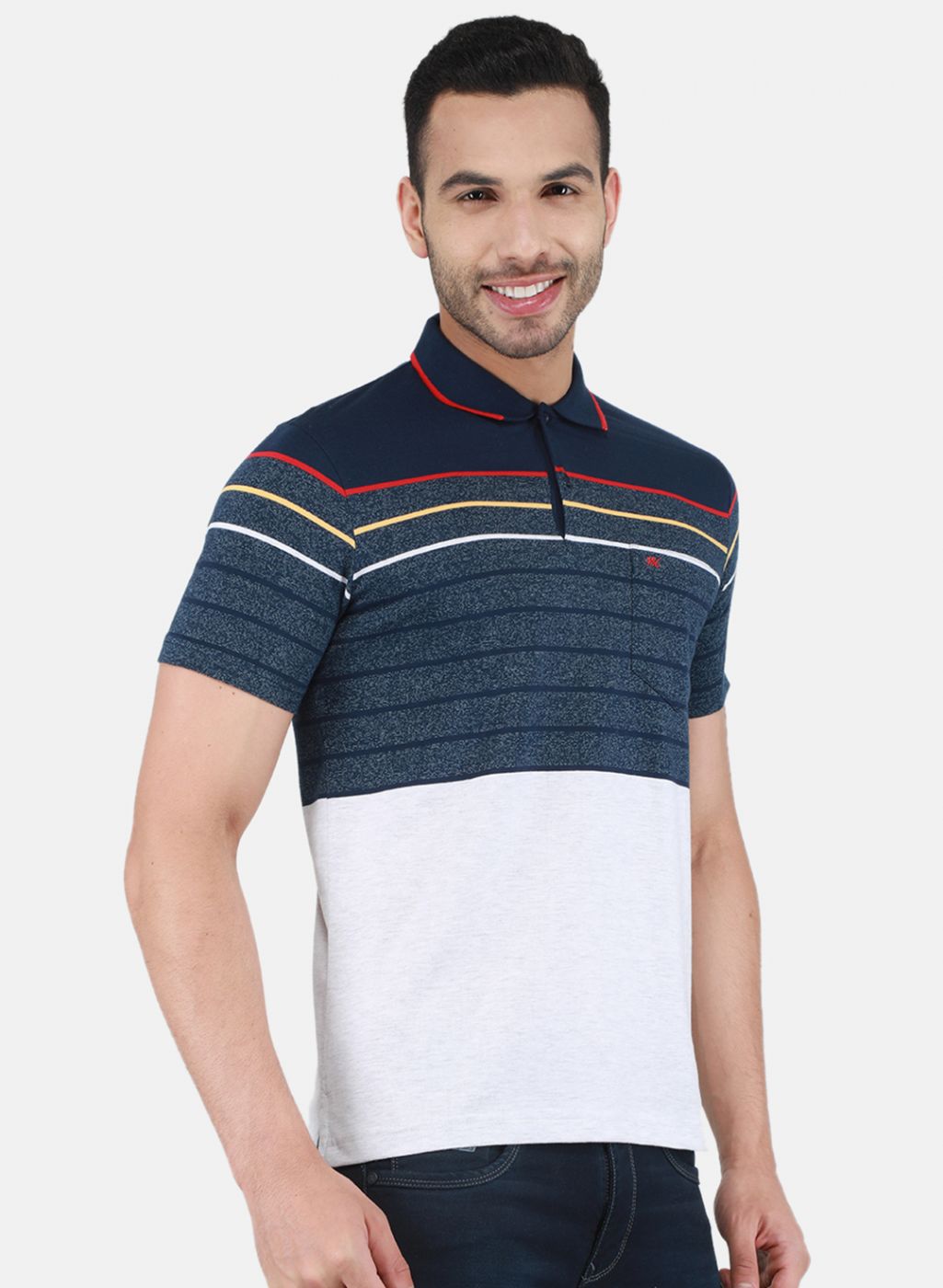 Men NAvy Blue Printed T-Shirt