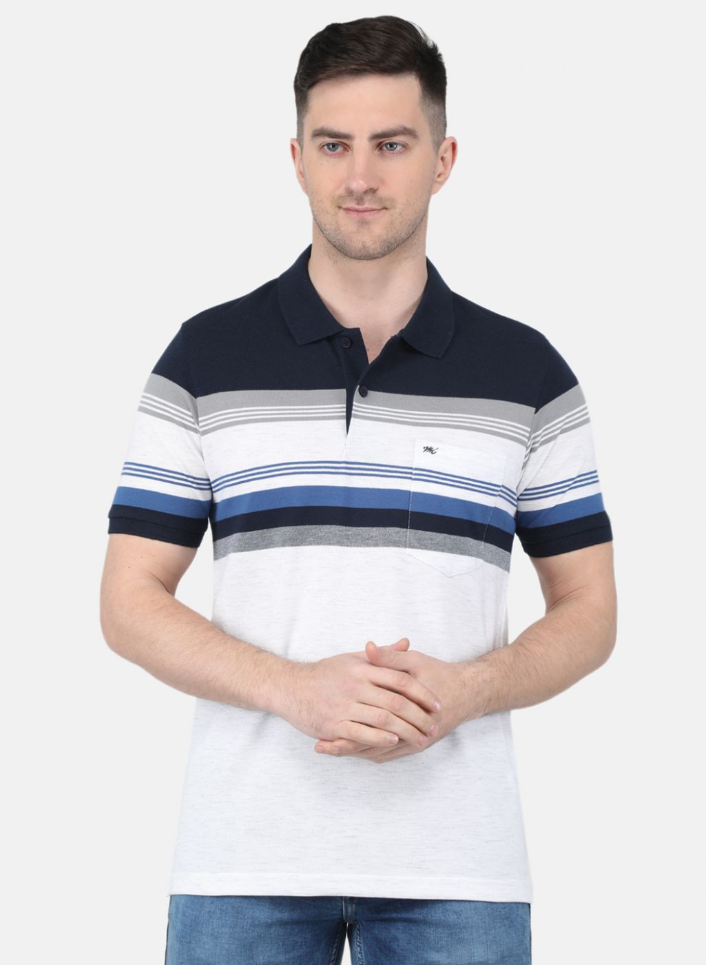 Men NAvy Blue Printed T-Shirt