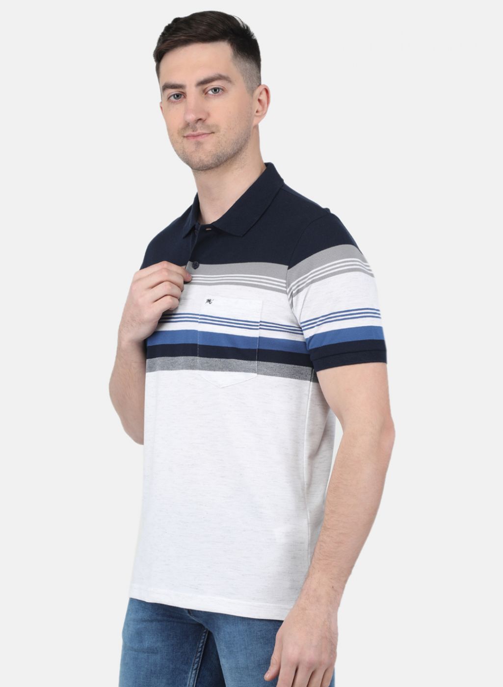 Men NAvy Blue Printed T-Shirt