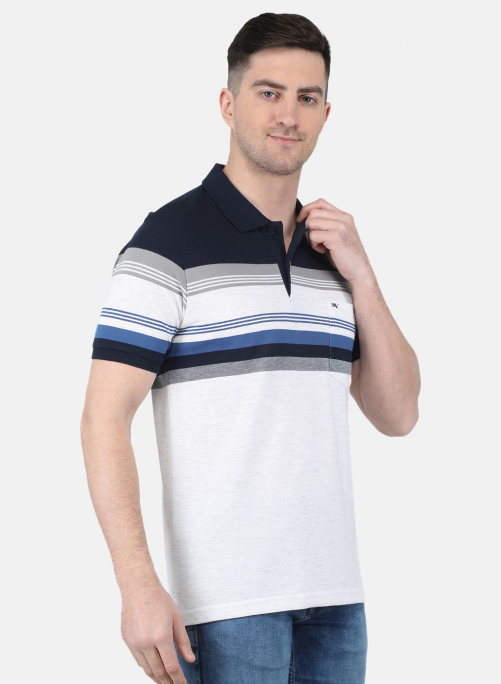Men NAvy Blue Printed T-Shirt