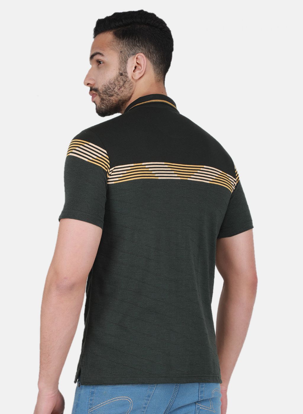Men Olive Printed T-Shirt