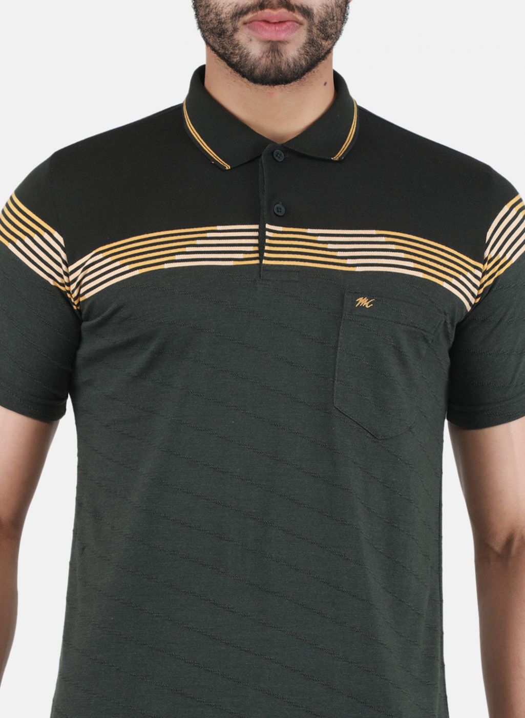 Men Olive Printed T-Shirt