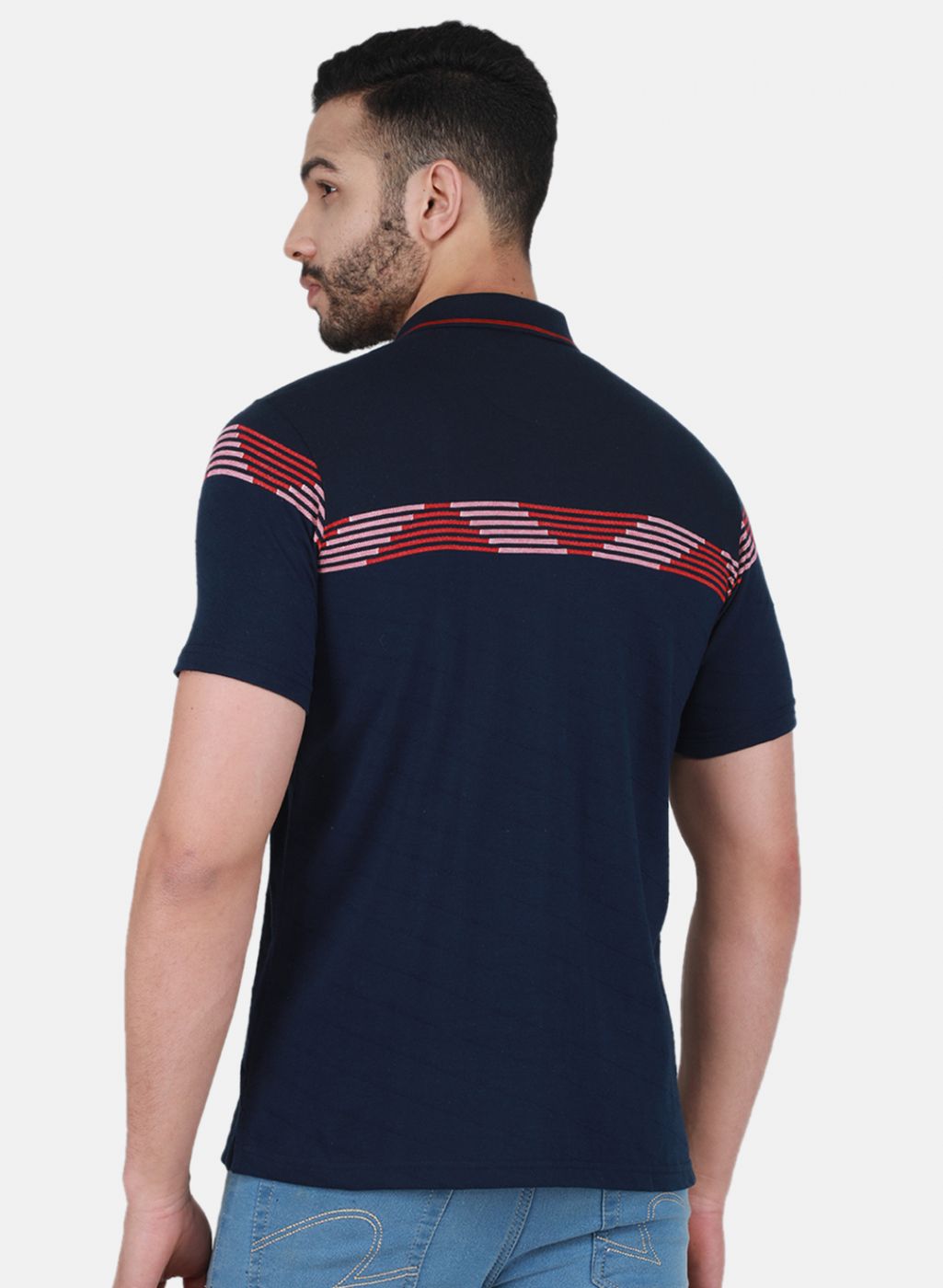 Men NAvy Blue Printed T-Shirt