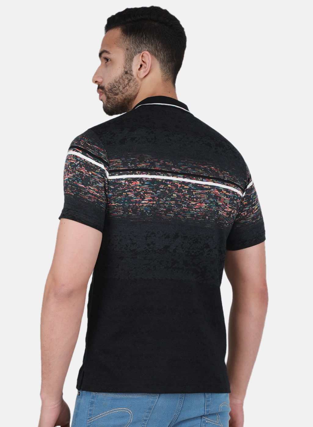 Men Black Printed T-Shirt
