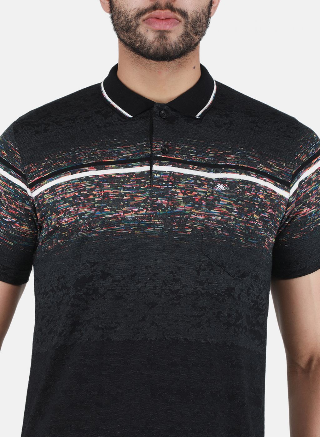 Men Black Printed T-Shirt