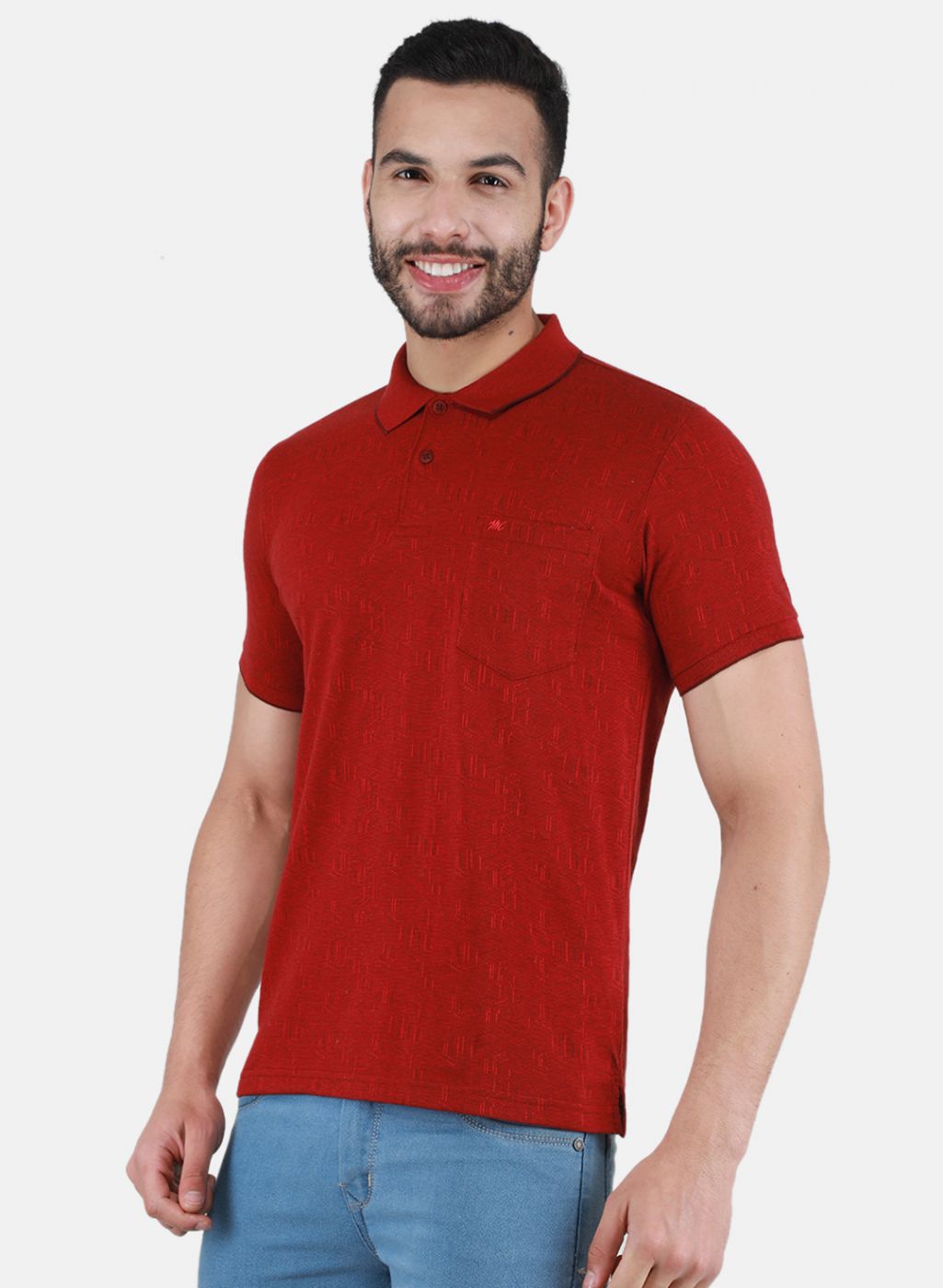 Men Maroon Printed T-Shirt