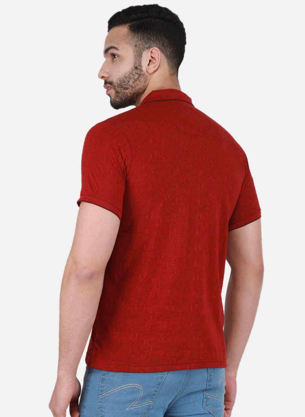 Men Maroon Printed T-Shirt