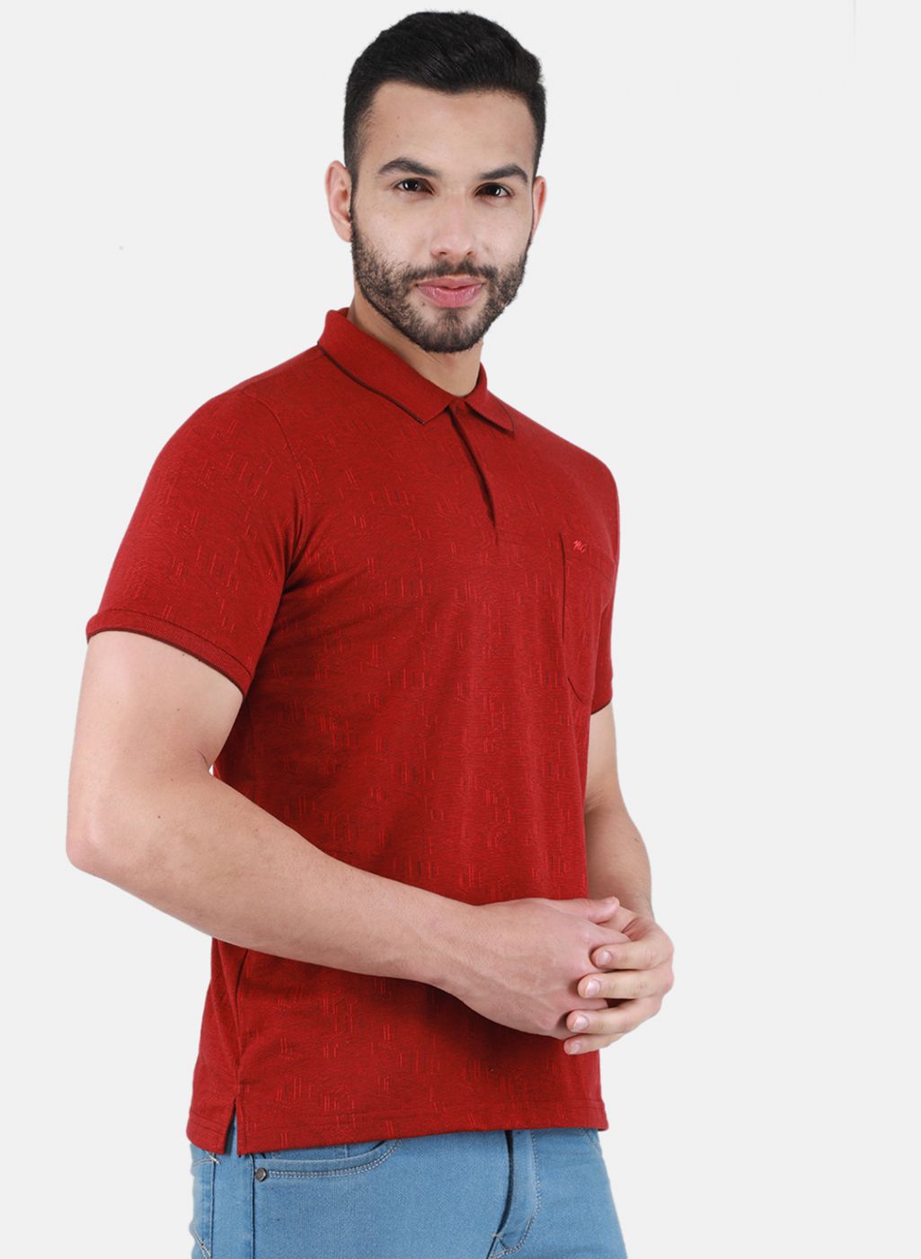 Men Maroon Printed T-Shirt