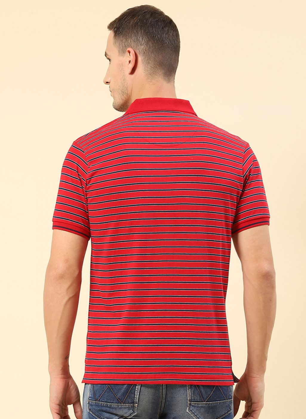 Men Red Stripe T-Shirt