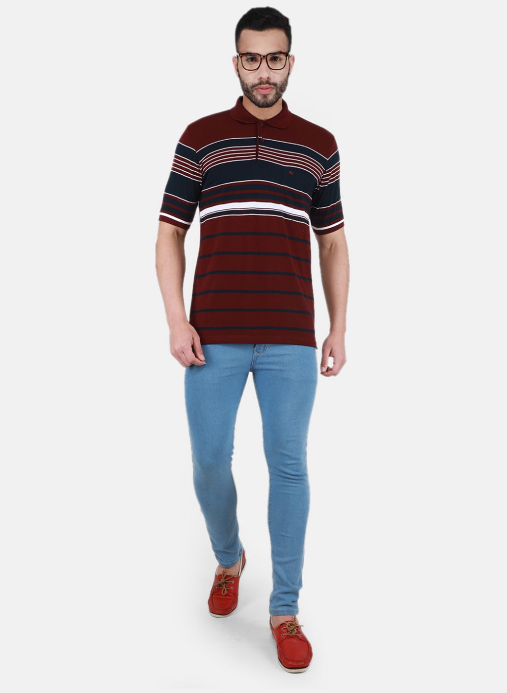 Men Maroon Printed T-Shirt