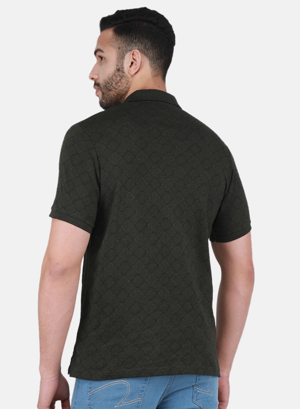 Men Olive Printed T-Shirt