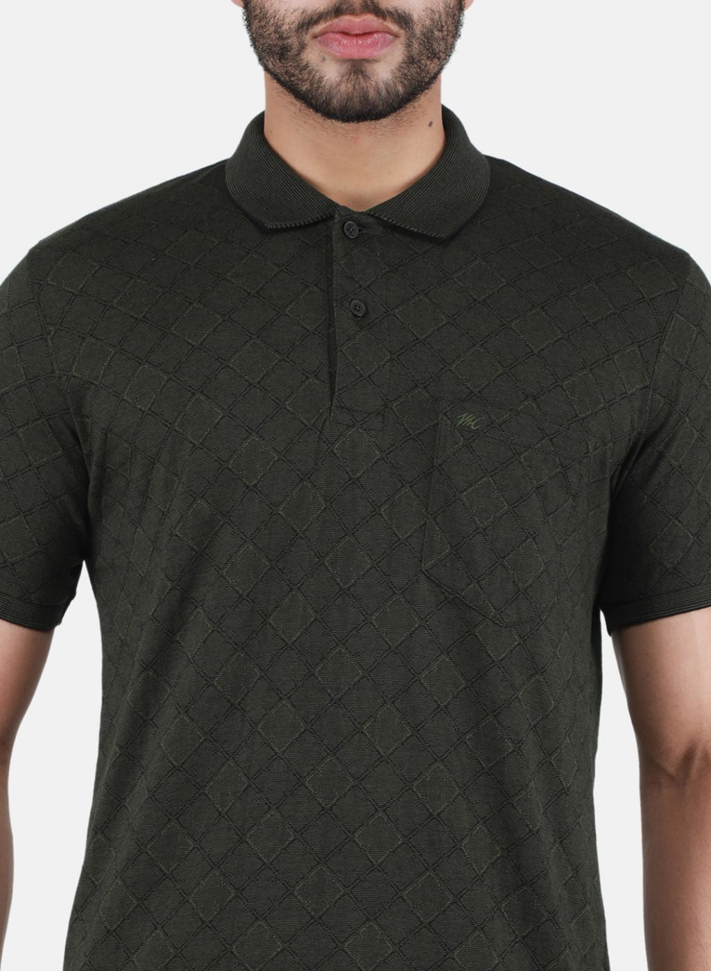 Men Olive Printed T-Shirt