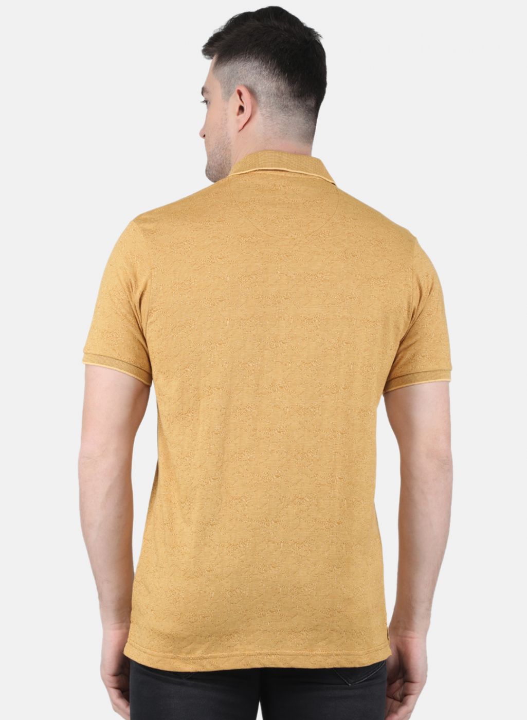 Men Mustard Printed T-Shirt