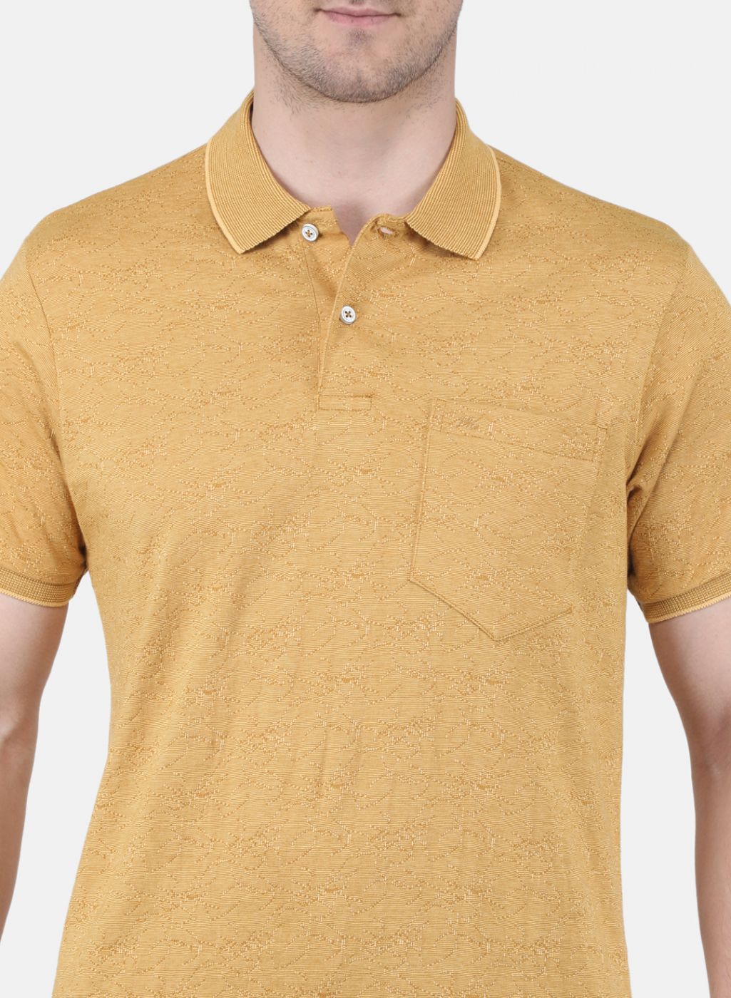 Men Mustard Printed T-Shirt
