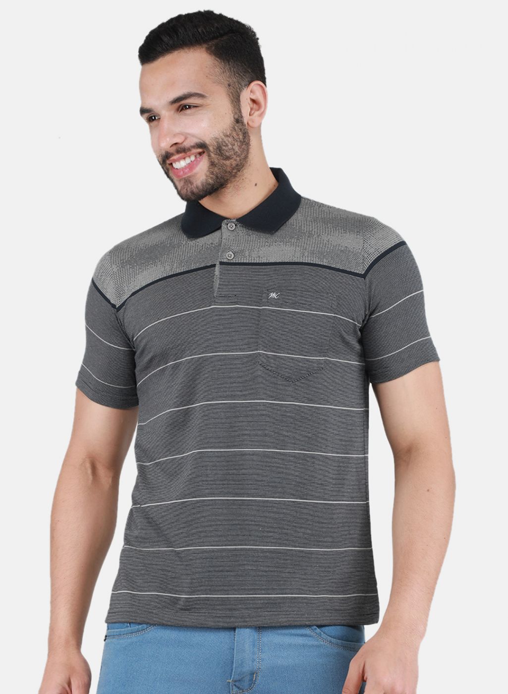 Men Dark Grey Printed T-Shirt