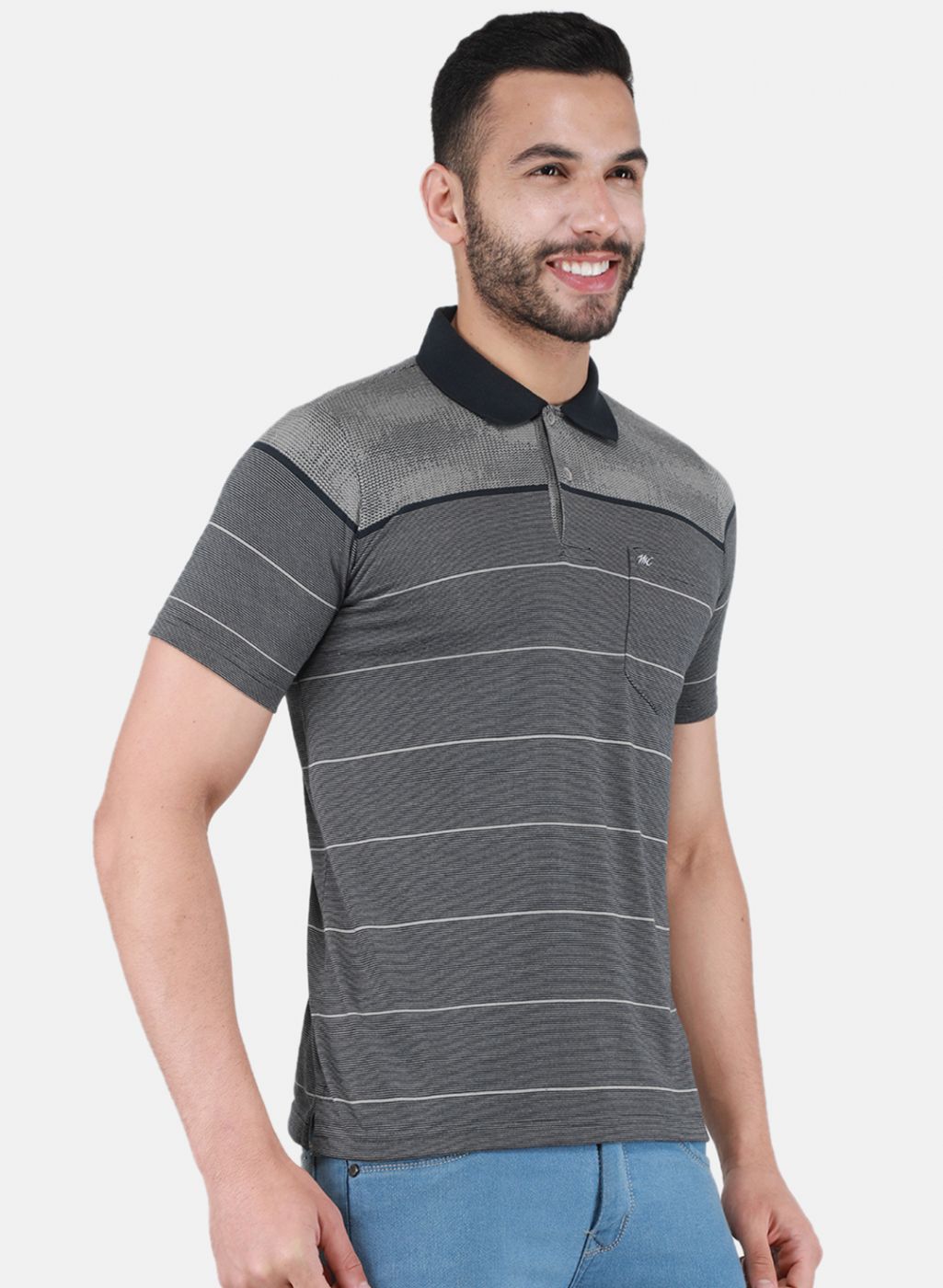 Men Dark Grey Printed T-Shirt