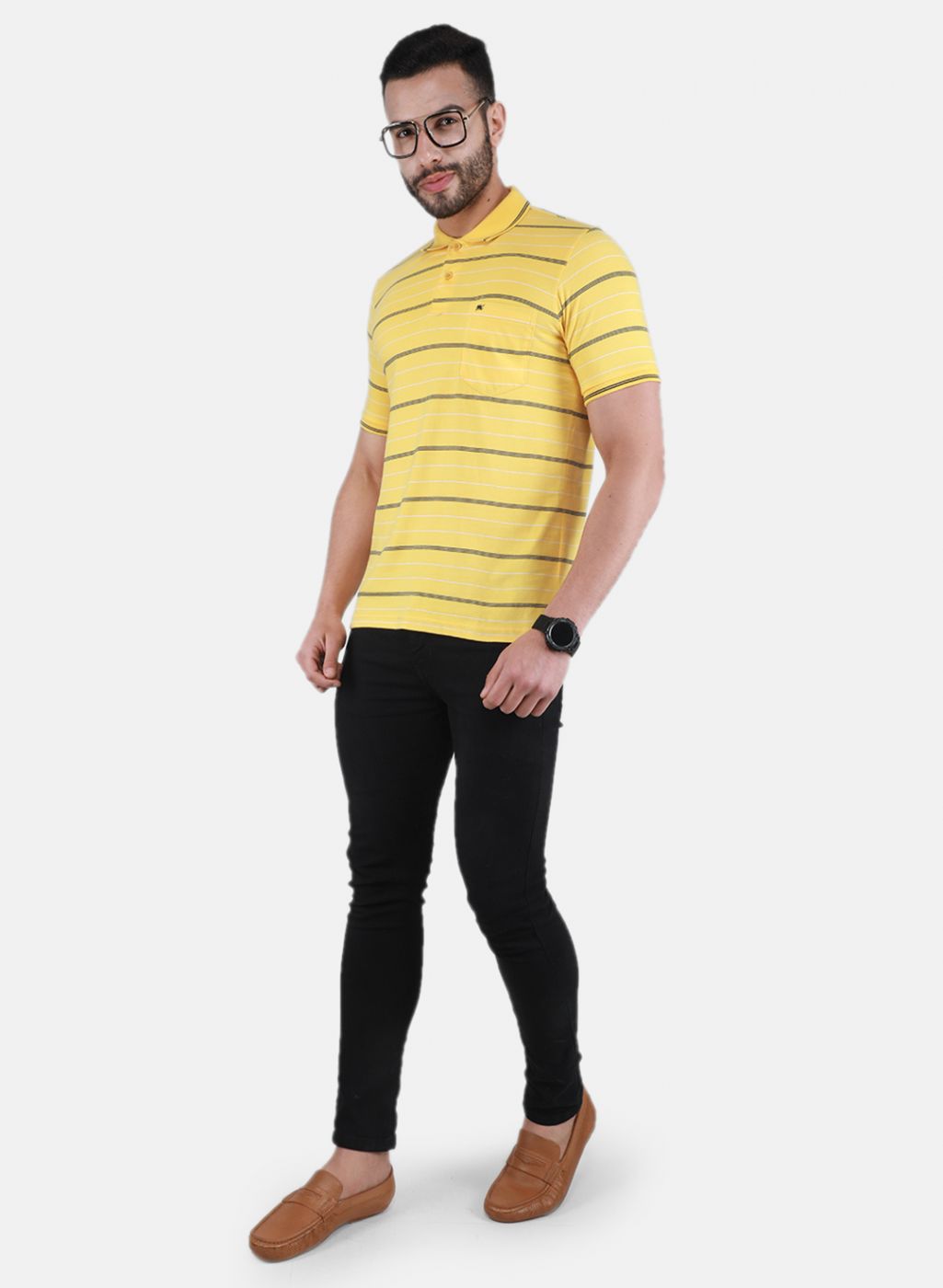 Men Yellow Printed T-Shirt