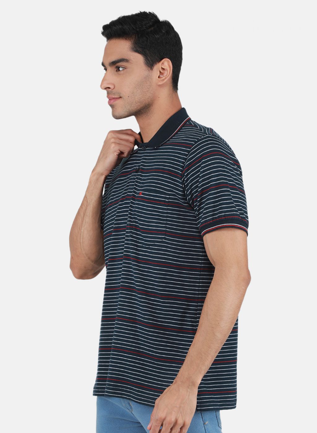 Men NAvy Blue Printed T-Shirt