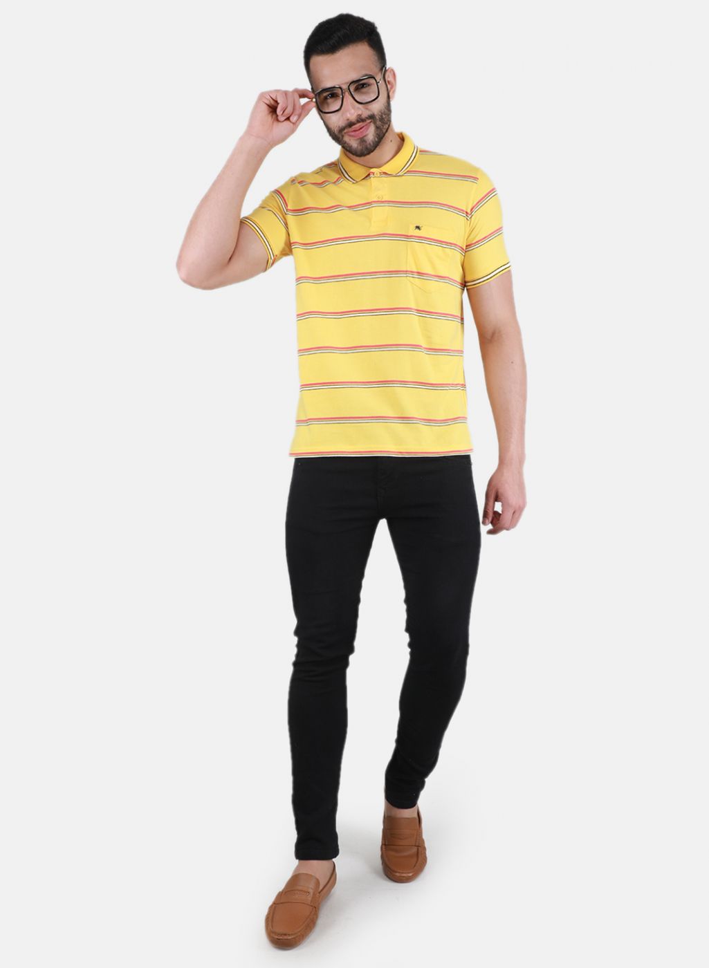 Men Yellow Printed T-Shirt