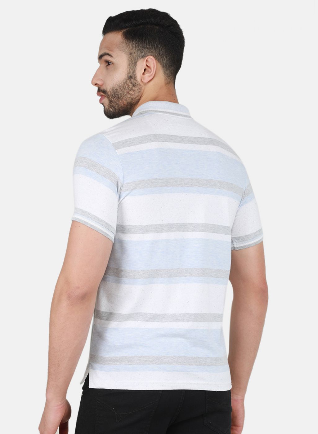 Men Sky Blue Printed T-Shirt