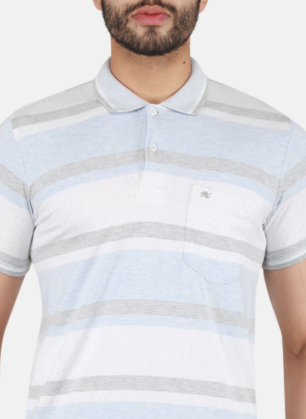 Men Sky Blue Printed T-Shirt