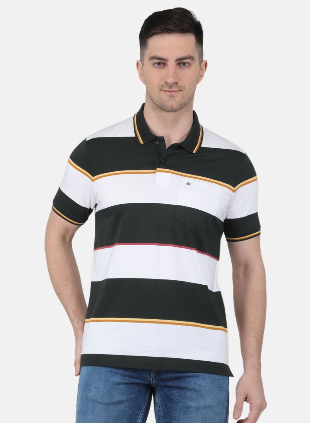 Men Olive Printed T-Shirt