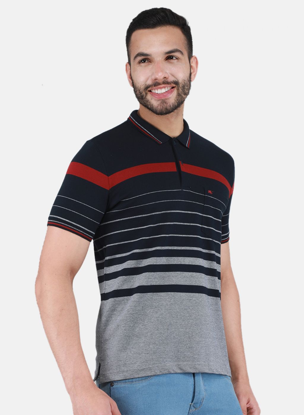 Men NAvy Blue Printed T-Shirt