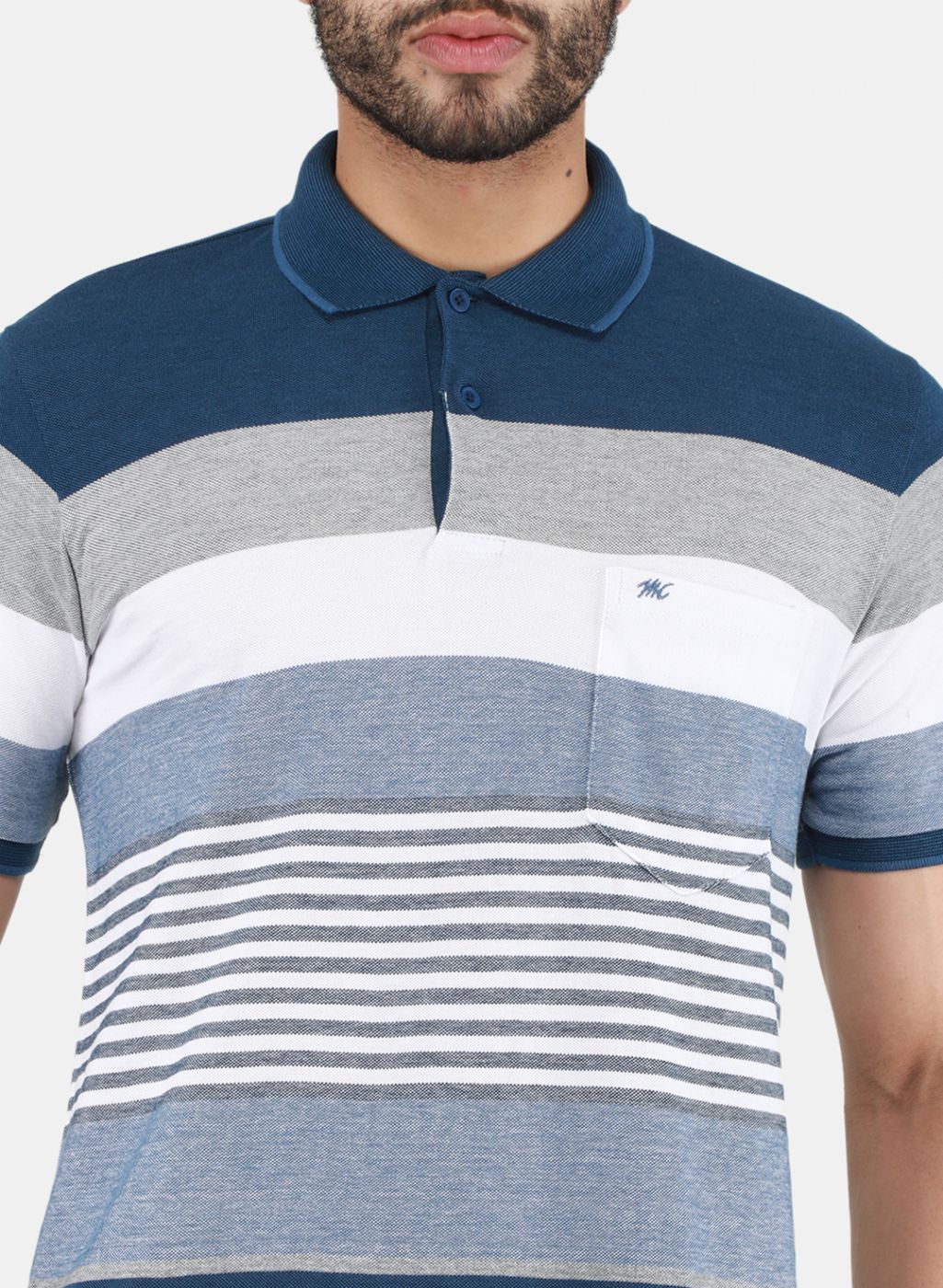 Men Blue Printed T-Shirt