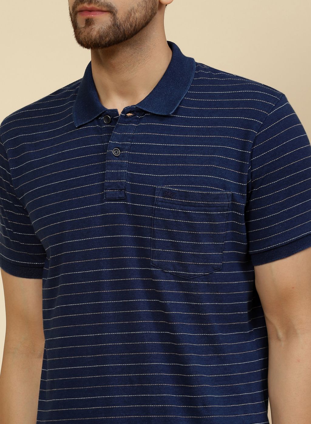 Men Blue Printed T-Shirt