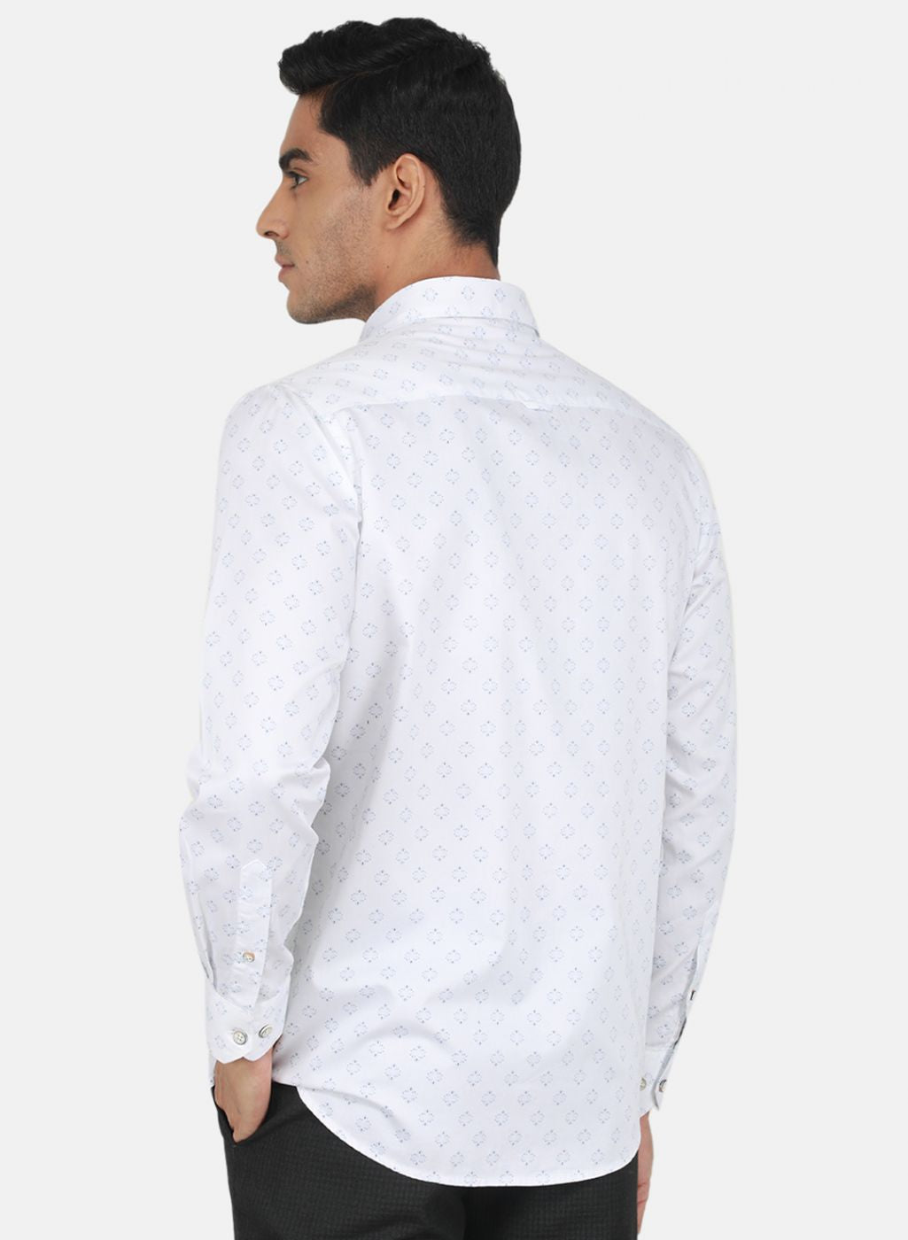Men Blue Printed Shirt