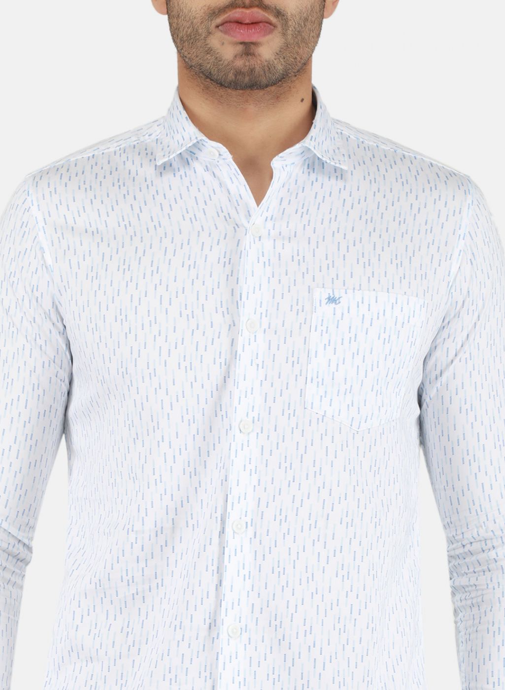 Men White Printed Shirt